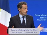 Discours sur l'amélioration de l'exécution des peines : N. Sarkozy