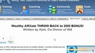 Wealthy Affiliate Bonus 2005 Throw Back | Wealthy Affiliate University