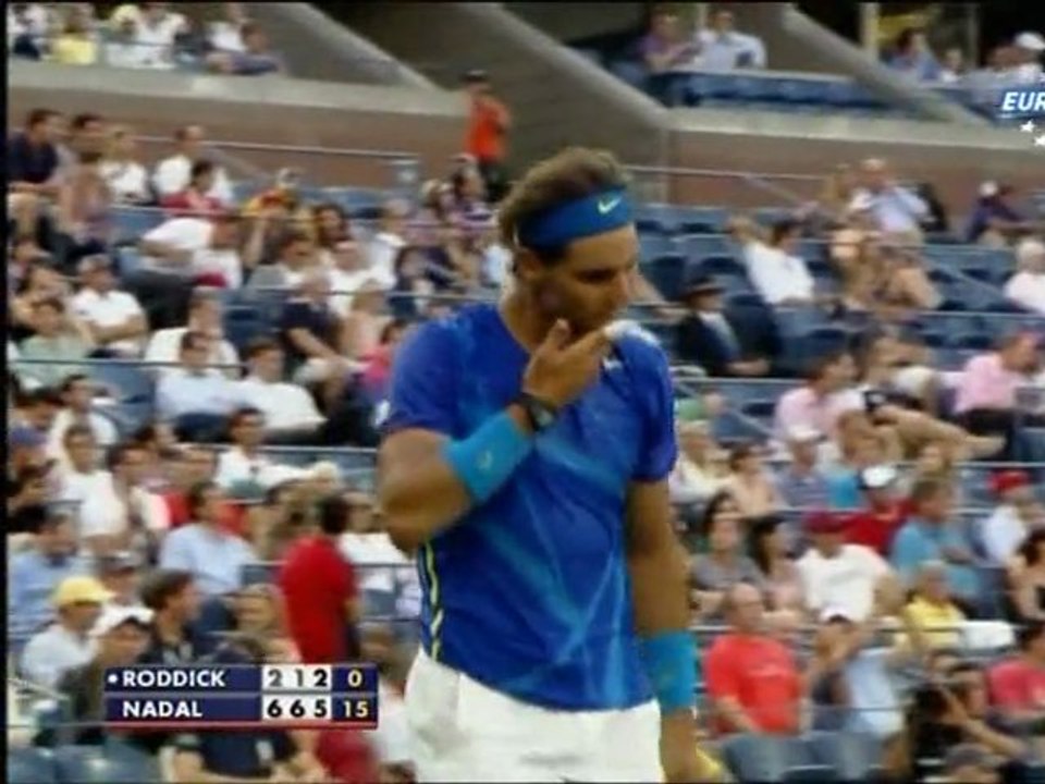 Rafa Nadal vs. Andy Roddick 6-2, 6-1 y 6-3 en cuartos del Grand Slam de NY