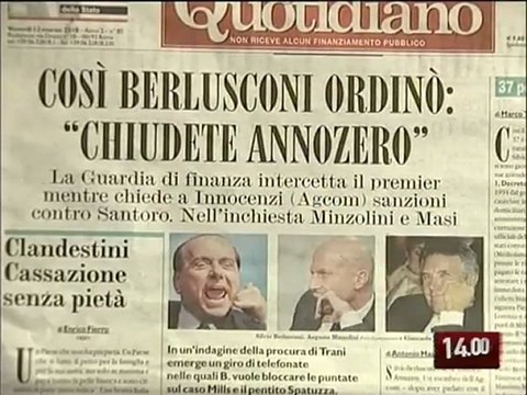 TG 12.03.10 Il premier indagato dalla procura di Trani?