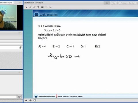 Mustafa Kapuz - KPSS Matematik Soru Çözümü - EŞİTSİZLİKLER