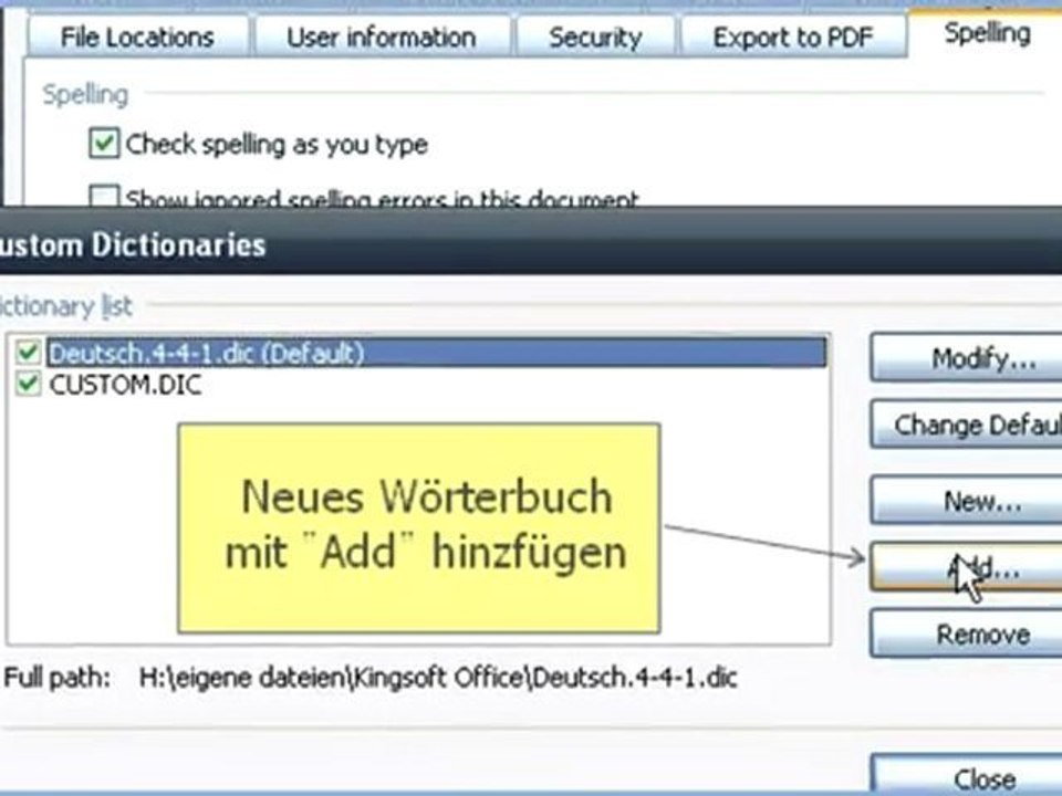 Kingsoft Office auf deutsch