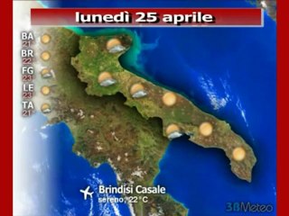 Previsioni del tempo, domenica 25 aprile