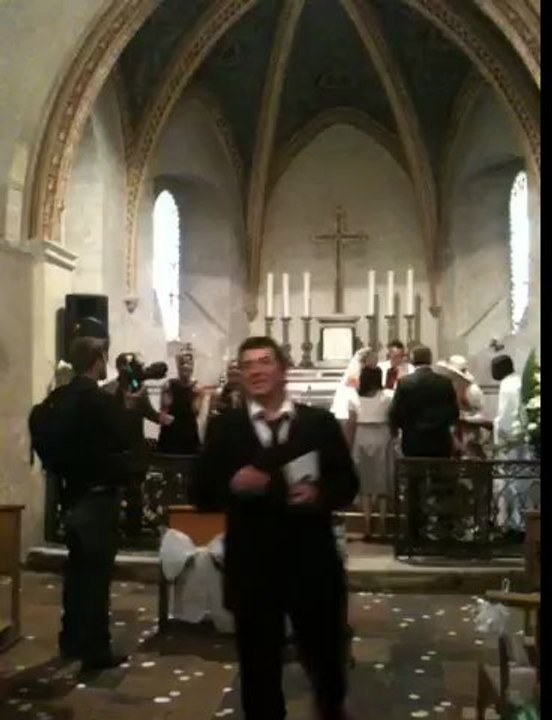 mariage nat et chris à l'église et gospel