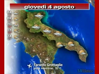 Previsioni del tempo, giovedì 4 agosto