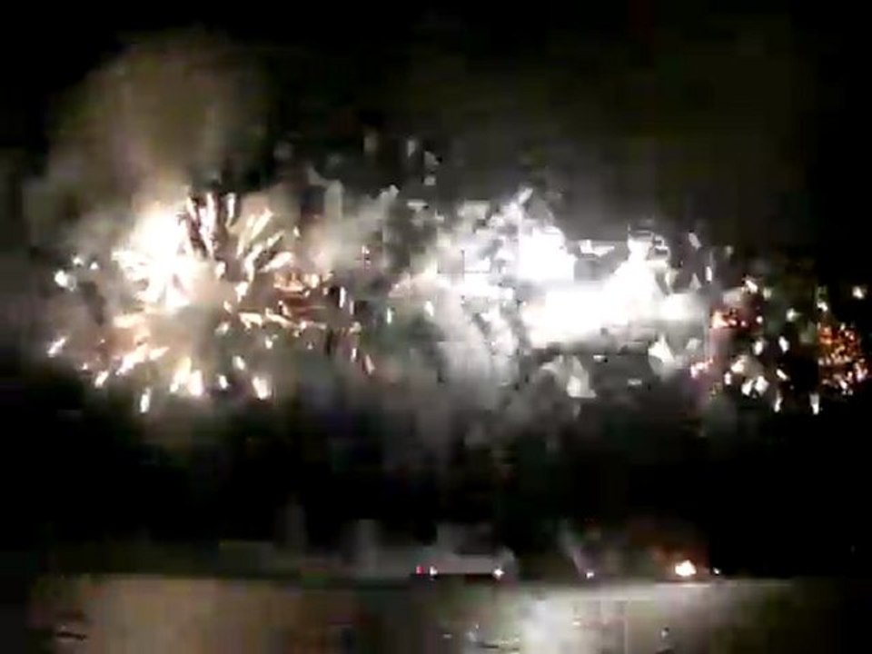 cérémonie clôture Jeux du Pacifique - feu d'artifice