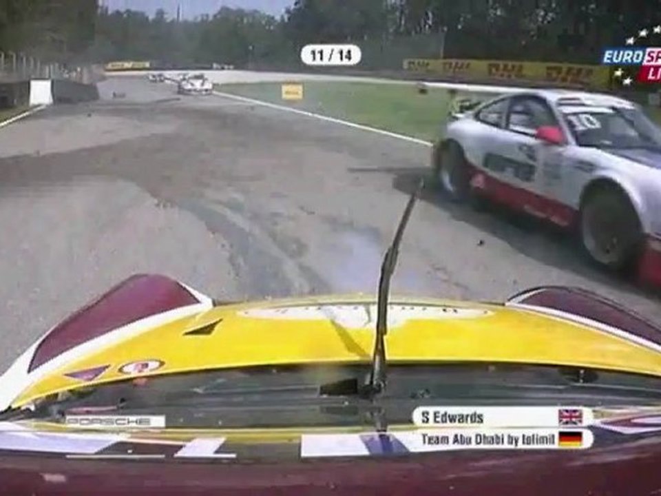 Porsche Super Cup 2011 Monza Edwards Big Crash (french)
