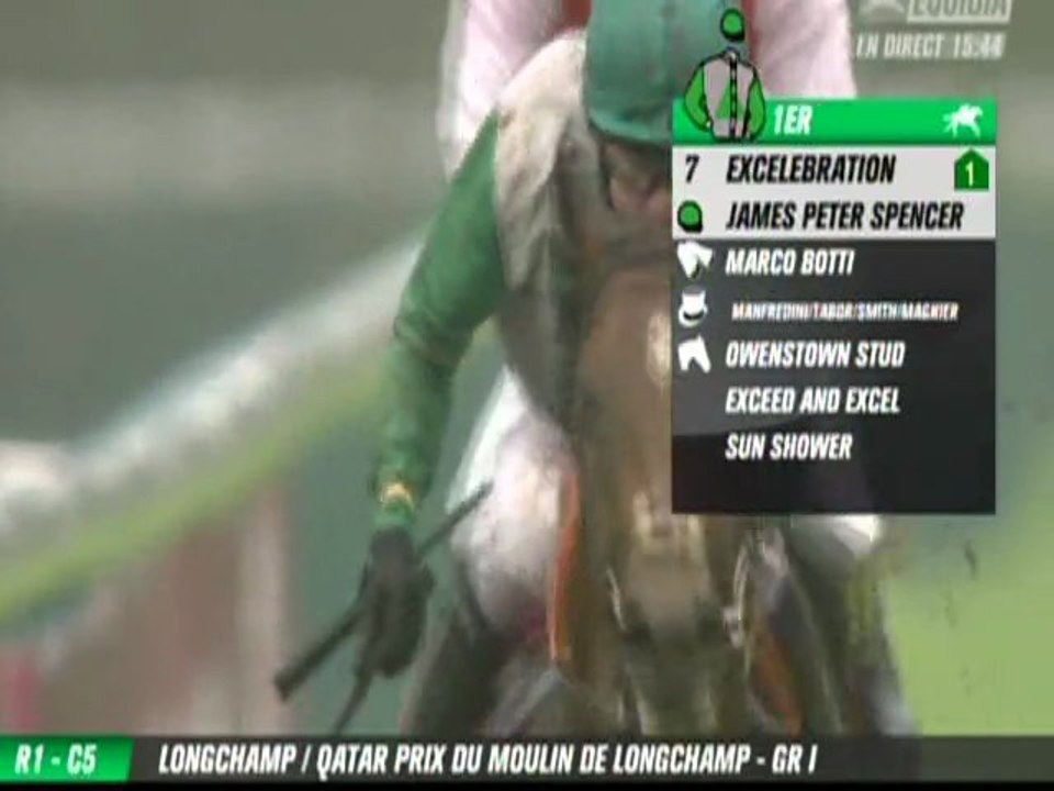 "Qatar Prix du Moulin de Longchamp 2011" Excelebration (IRE) J. Spencer / M. Botti.