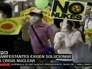 Japoneses exigen medidas contra la crisis nuclear