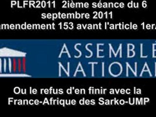 Où les Sarko-UMP refusent d'abroger leur ''France-Afrique'' nationale