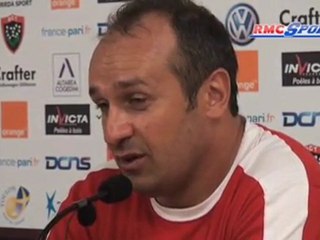 Mourad Boudjellal et Philippe Saint-André réagissent après la défaite de Toulon face à Clermont