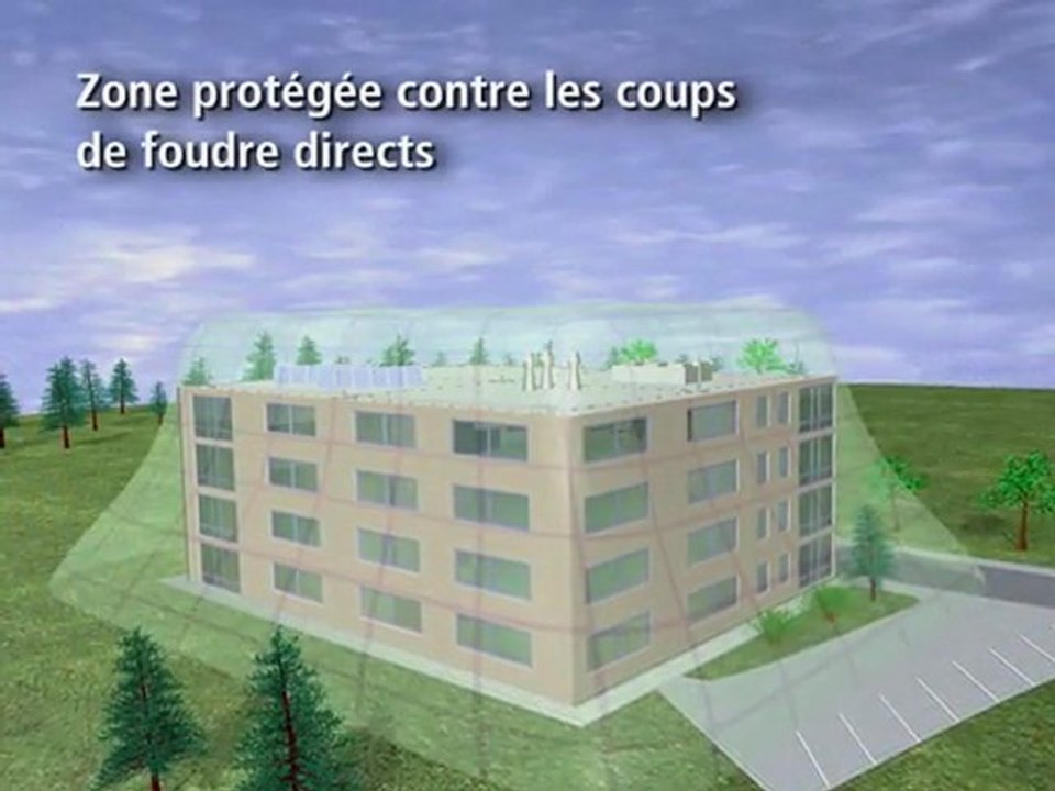 Protection contre la foudre d'une toiture plane...