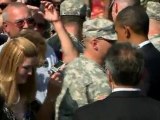 Obama lays wreath at pentagon