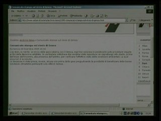 TG 21.12.09 Calcio Bari, strano rinvio quello di Genova