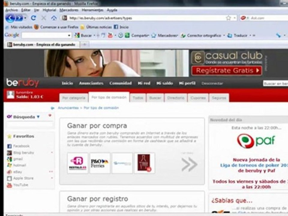 Como ganar Dinero Por Internet - Gana Dinero en BeRuby 2011