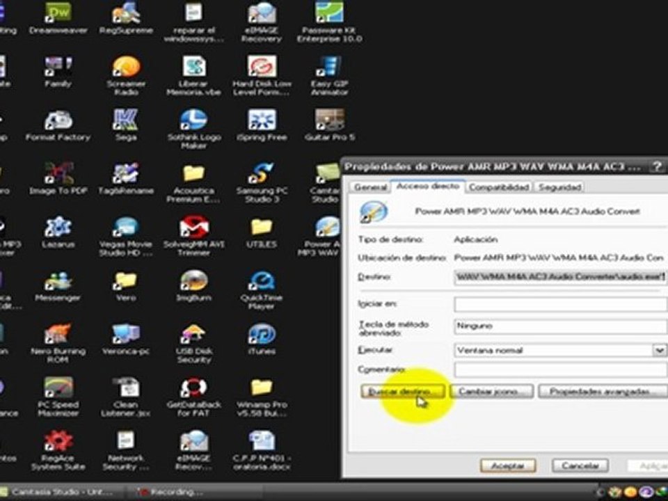 Instalación de Power AMR MP3 WAV WMA M4A AC3 Audio Converter 1.6