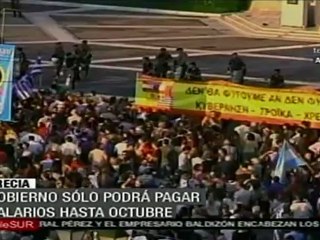 Grecia sólo podrá pagar salarios hasta octubre