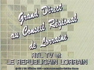 RTL Télévision en direct du Conseil Régional de Lorraine