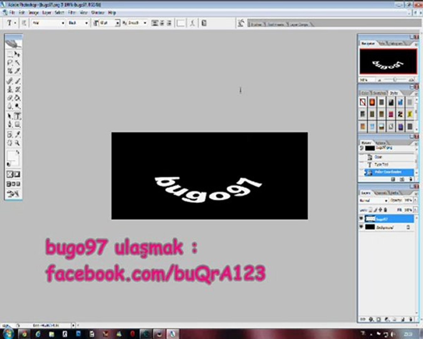 bugo97 Farkıyla PHOTOSHOP CS2 Süper yazı efekti