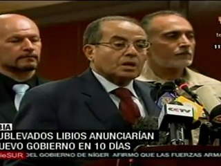 Rebeldes libios prometen gobierno de transición en 10 días