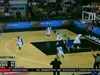 Conquista Argentina preolímpico de baloncesto, sobre Brasil