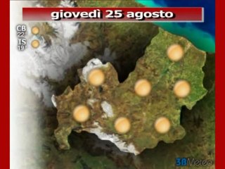 Previsioni del tempo, giovedì 25 agosto