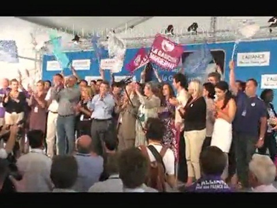 Final - La Marseillaise - Universités d'été de l'Alliance - J-M Bockel, J-L Borloo, Hervé Morin, Rama Yade