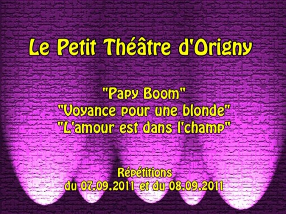 Répétitions  - 07.09.2011 - 08.09.2011