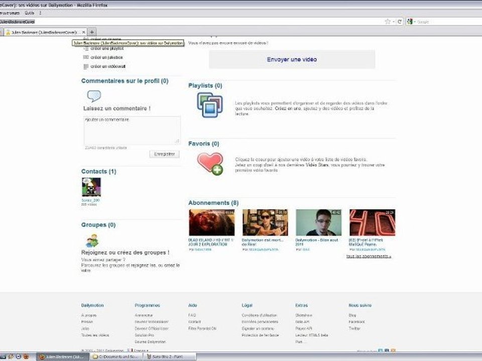 Mon profil Dailymotion "JulienBlackmoreCover" est disponible !!
