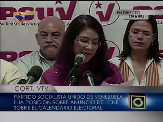 PSUV aprueba calendario electoral