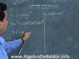 cuadrado de binomios