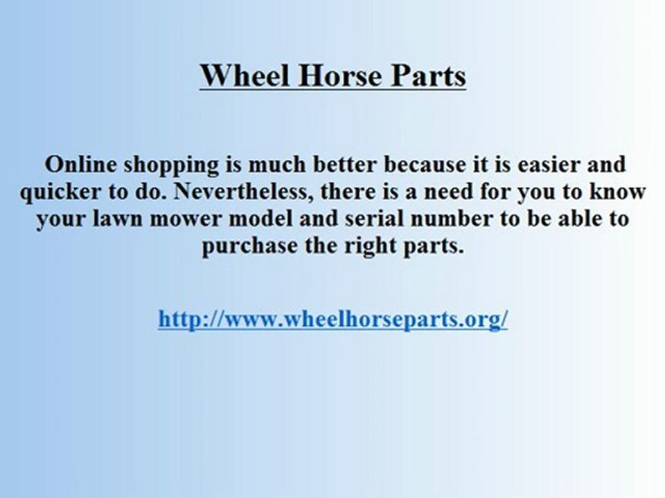 Wheel Horse Parts - Getting the Right Parts to Fix Your Wheel Horse Tractor