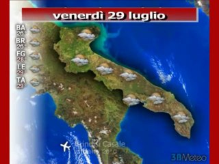 Previsioni del tempo, venerdì 29 luglio