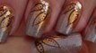 nail art d'automne ongles courts / autumn nail art on short nails tutorial