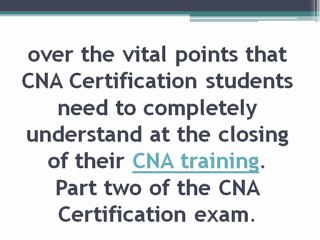 CNA Certification Exam - What to Know