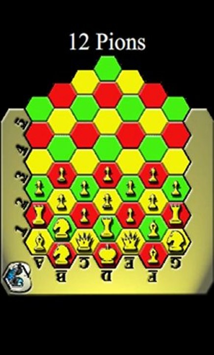 Triad Chess - Implantation des pièces sur l'échiquier - Triade échecs - Android App store appstore apple application game jeux 3 players joueurs chessboard échiquier