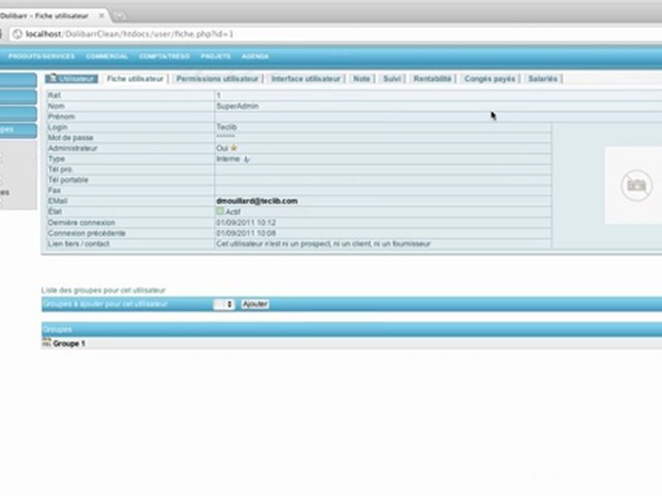 Module Congés Payés de Dolibarr