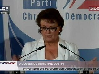 EVENEMENT,Discours de Christine Boutin pour le lancement de sa campagne