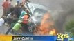Bystanders Lift Burning Car Off Man Trapped Underneath