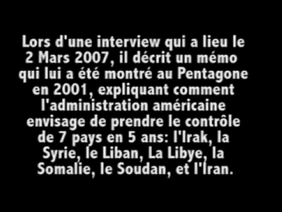 02-03-2007 - Wesley Clark - L'origine des guerres en Irak et en Libye
