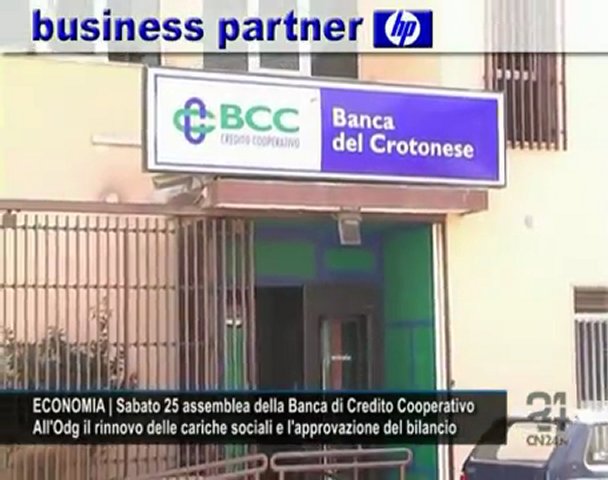 Video CN24 | ECONOMIA | Bcc in assemblea per il rinnovo delle cariche sociali