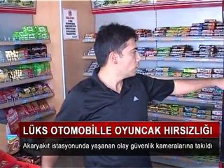 Lüks otomobille oyuncak hırsızlığı