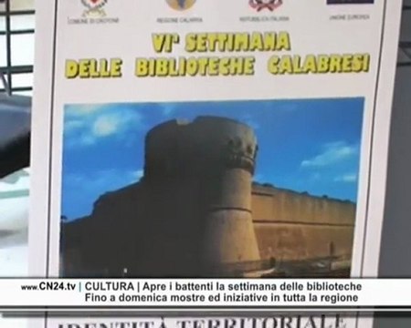 CN24 | CULTURA | Apre i battenti la settimana delle biblioteche