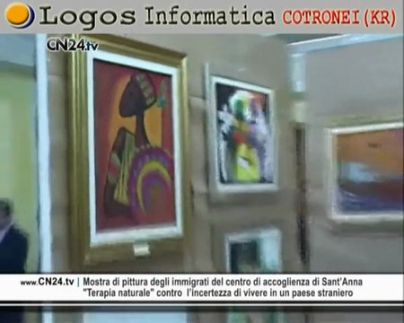 CN24 | Mostra di pittura degli immigrati del centro di accoglienza di SantAnna