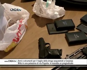 CN24 | Armi e strumenti per il taglio della droga sequestrati a Cosenza