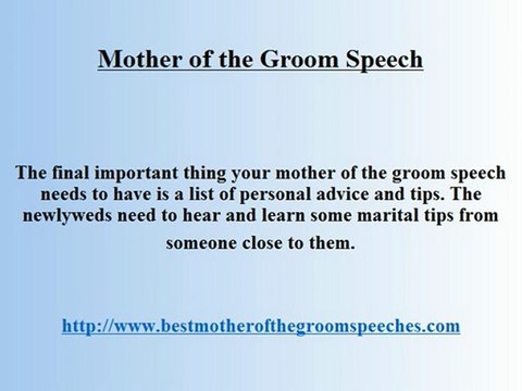 Here's your appreciation toward your son, his lovely bride and to all relevant parties.