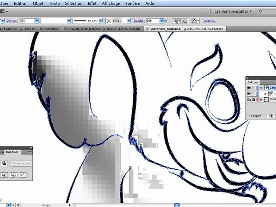 Illustrator CS5 : Vectoriser le contour