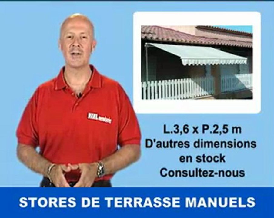 Stores de terrasse manuels