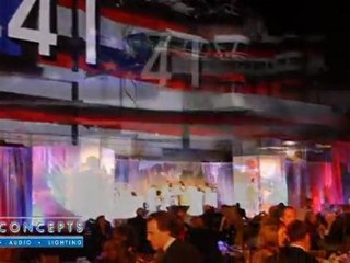 AV Concepts Paints the USS Midway with Projection for Patriot Awards recognizing Senator John McCain and VADM James Stockdale