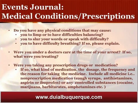 Albuquerque DUI Attorney Discusses the Importance of Creating an Events Journal